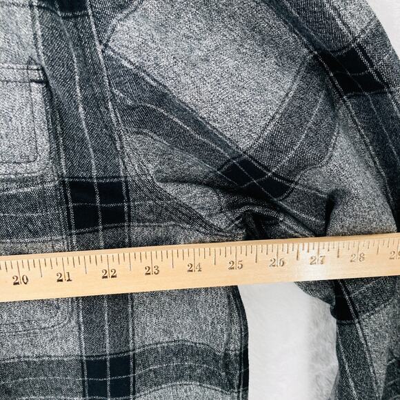 Carhartt Flannel Shirt Mens Large Tall Heavyweight Asphalt Gray Plaid New - Picture 8 of 11